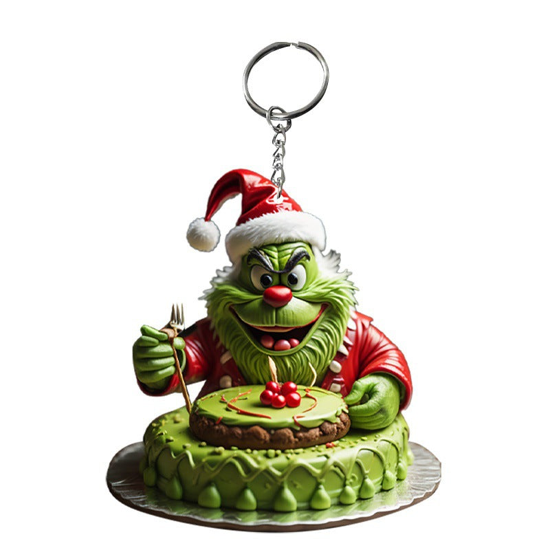 Wholesale Christmas Cake Gift Acrylic Keychain